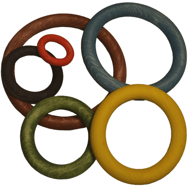 Holzringe Buchenholz lasiert