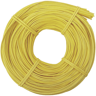 Peddigrohr Flechtmaterial Gelb - Hellgelb, Ø 2,5mm, 250g Rolle