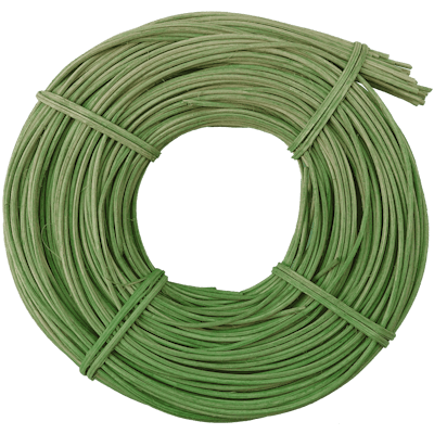 Peddigrohr Flechtmaterial Grün - Hellgrün, Ø 2,5mm, 250g Rolle