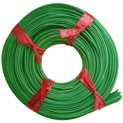 Peddigrohr Flechtmaterial Grün - Leuchtgrün, Ø 2,5mm, 250g Rolle