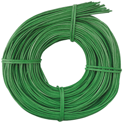 Peddigrohr Flechtmaterial Grün - Waldgrün, Ø 2,5mm, 250g Rolle