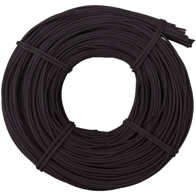 Peddigrohr Flechtmaterial Schwarz, Ø 2,5mm, 250g Rolle