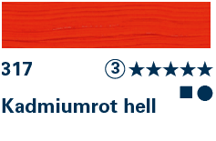Schmincke PRIMAcryl feinste Acrylfarbe 35ml - Nr. 317 Kadmiumrot hell